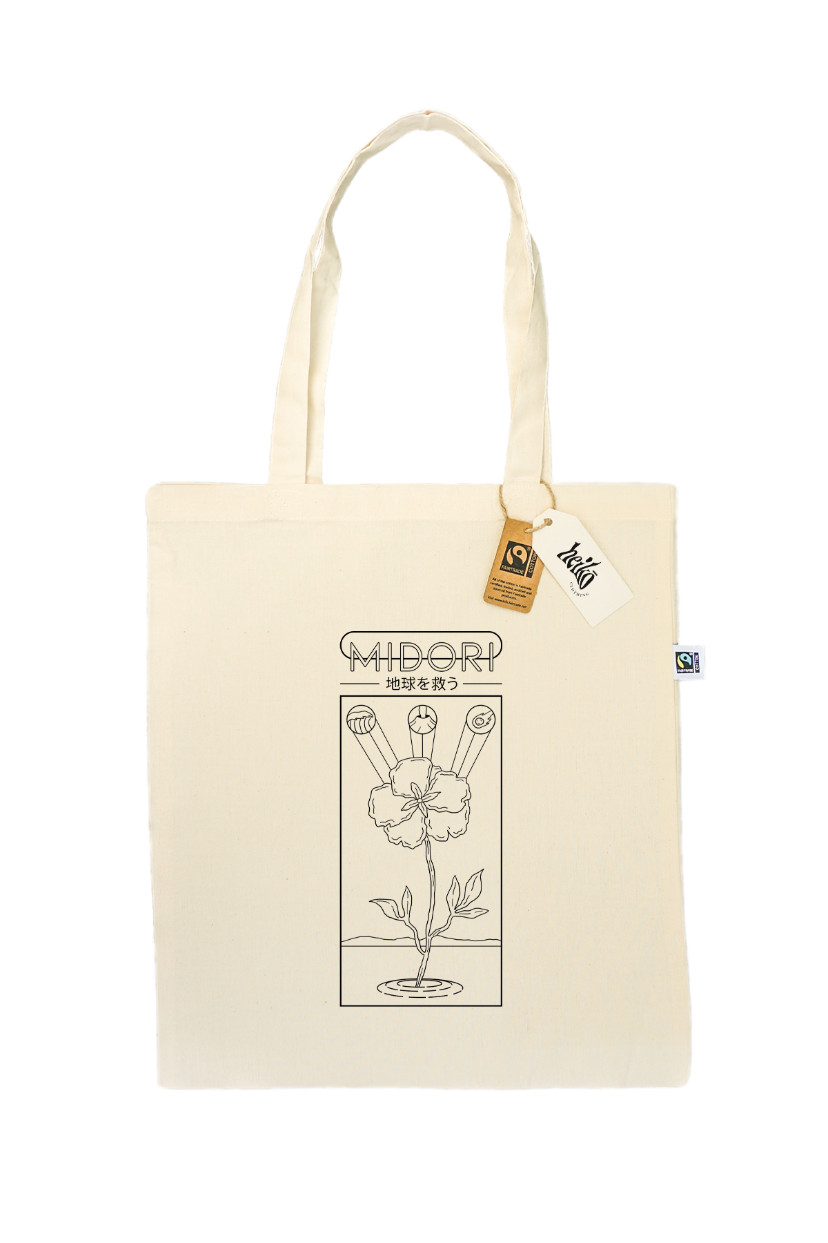 Midori Tote Bag - Vegan - 100% Organic Cotton