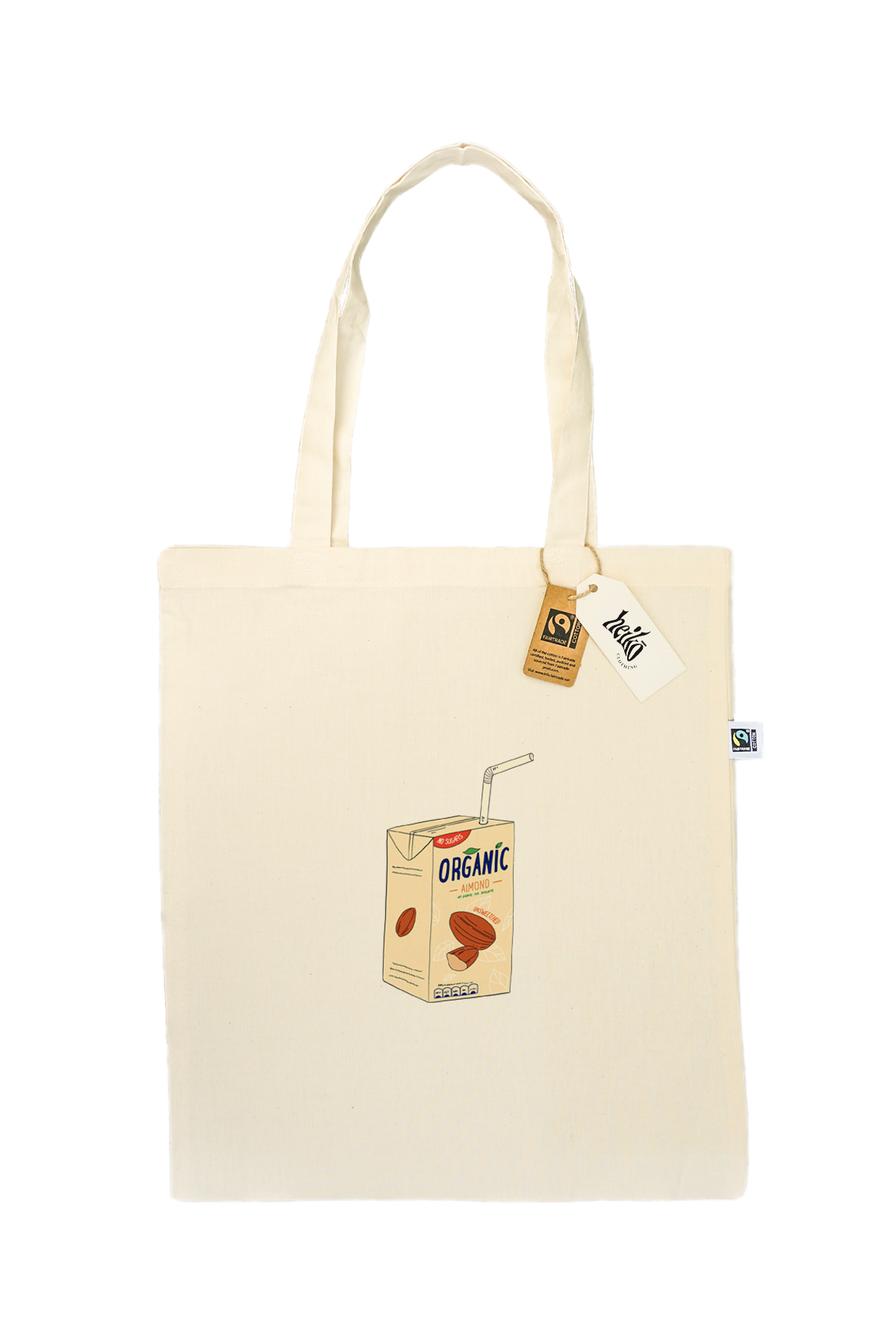 Almond Milk Addict Tote Bag - Vegan - 100% Organic Cotton