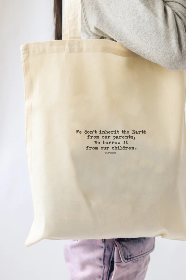We don&#39;t Inherit the Earth Tote Bag - Vegan - 100% Organic Cotton - New Design &#39;24