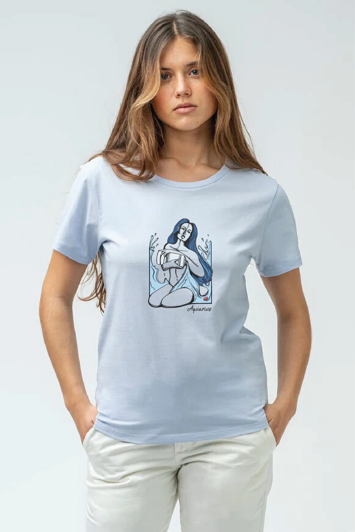 Aquarius -  Relaxed Organic Cotton T-Shirt