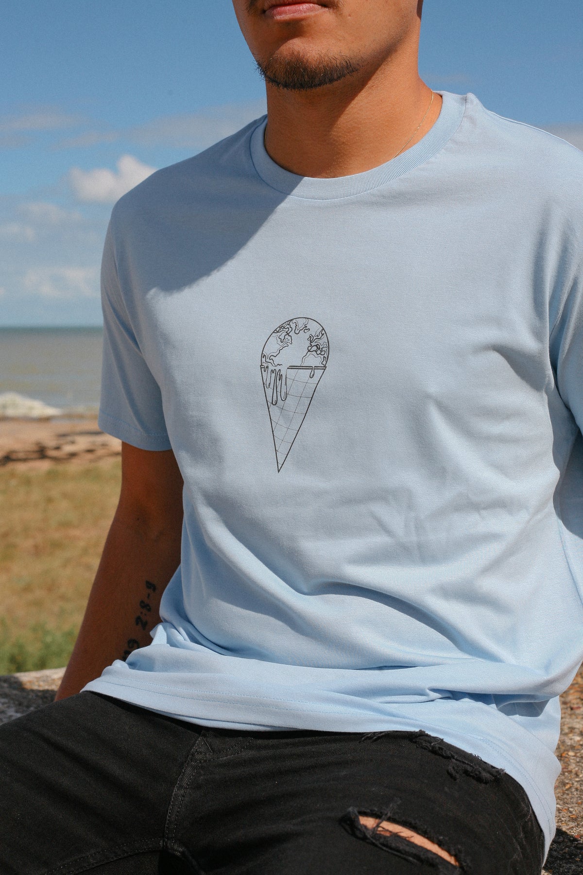 The Earth is Melting - Relaxed Organic Cotton T-Shirt