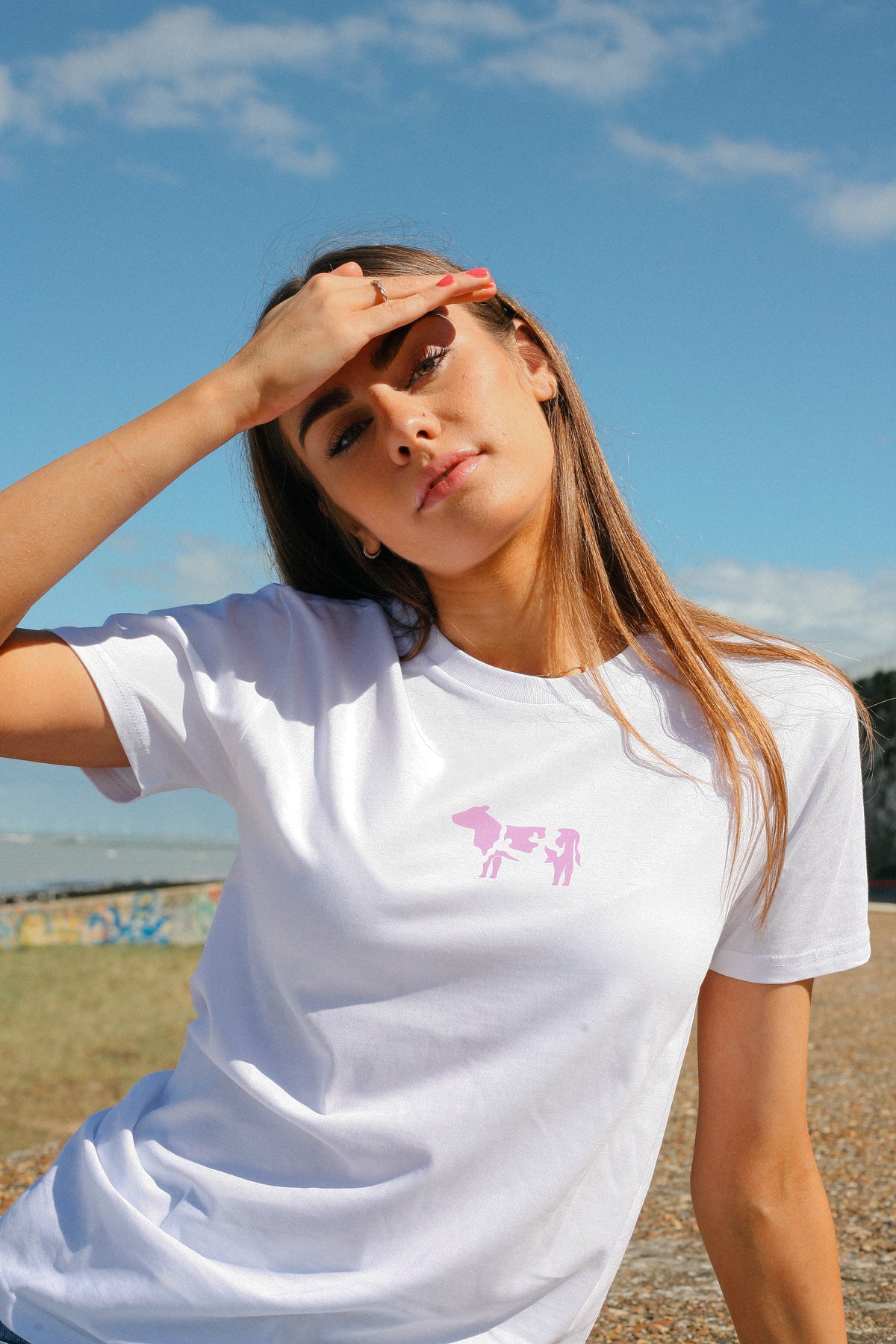 Pink Cow - Relaxed Organic Cotton T-Shirt