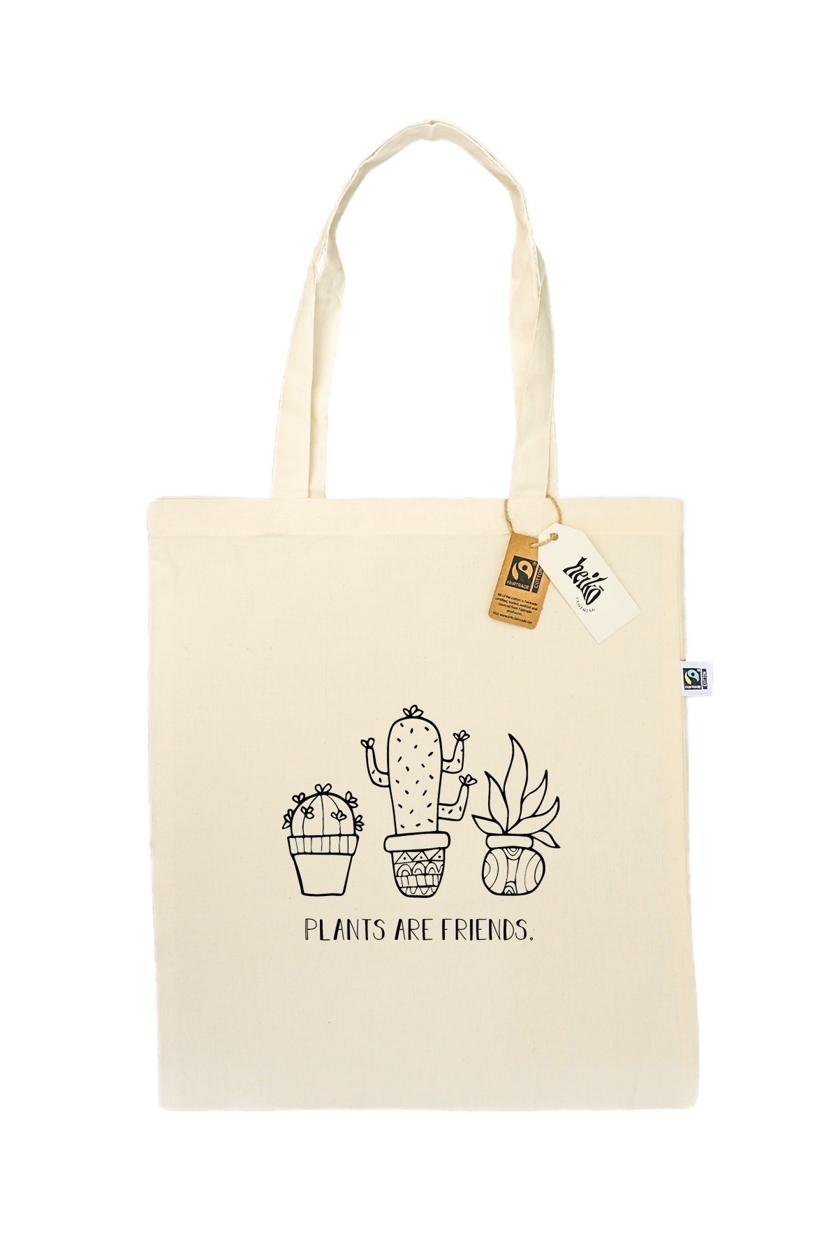 Plants are Friends Tote Bag - Vegan - 100% Organic Cotton