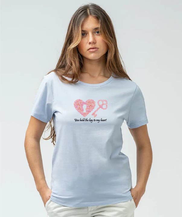 Heart &amp; Key - Unisex Organic Cotton T-Shirt