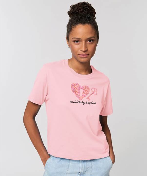 Heart &amp; Key -  Relaxed Organic Cotton T-Shirt