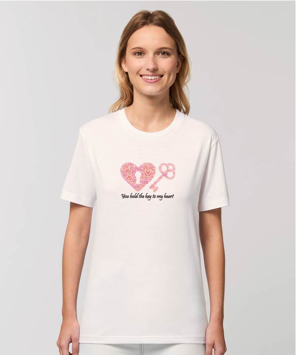 Heart &amp; Key - Unisex Organic Cotton T-Shirt