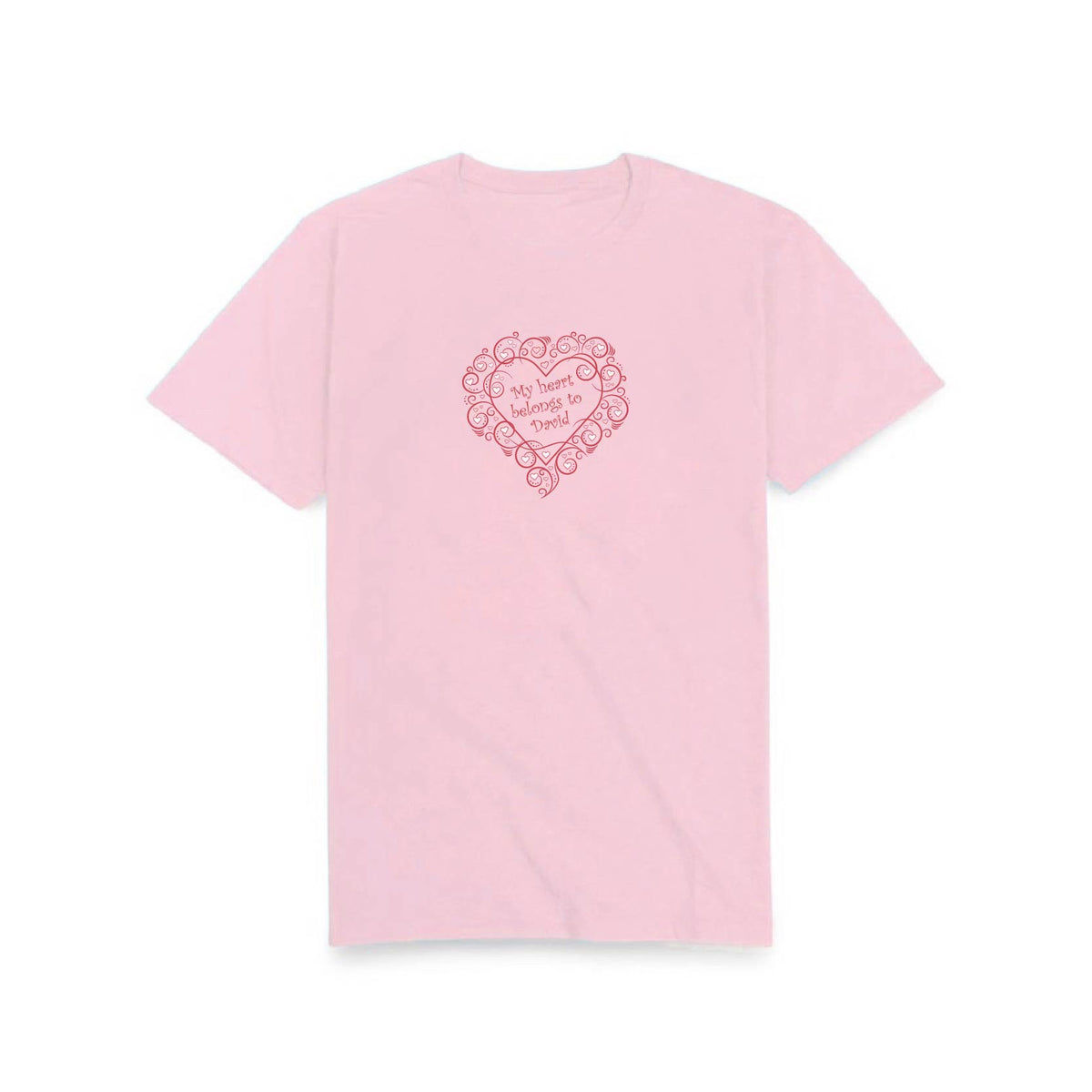 Personalised Love Heart  -  Relaxed Organic Cotton T-Shirt