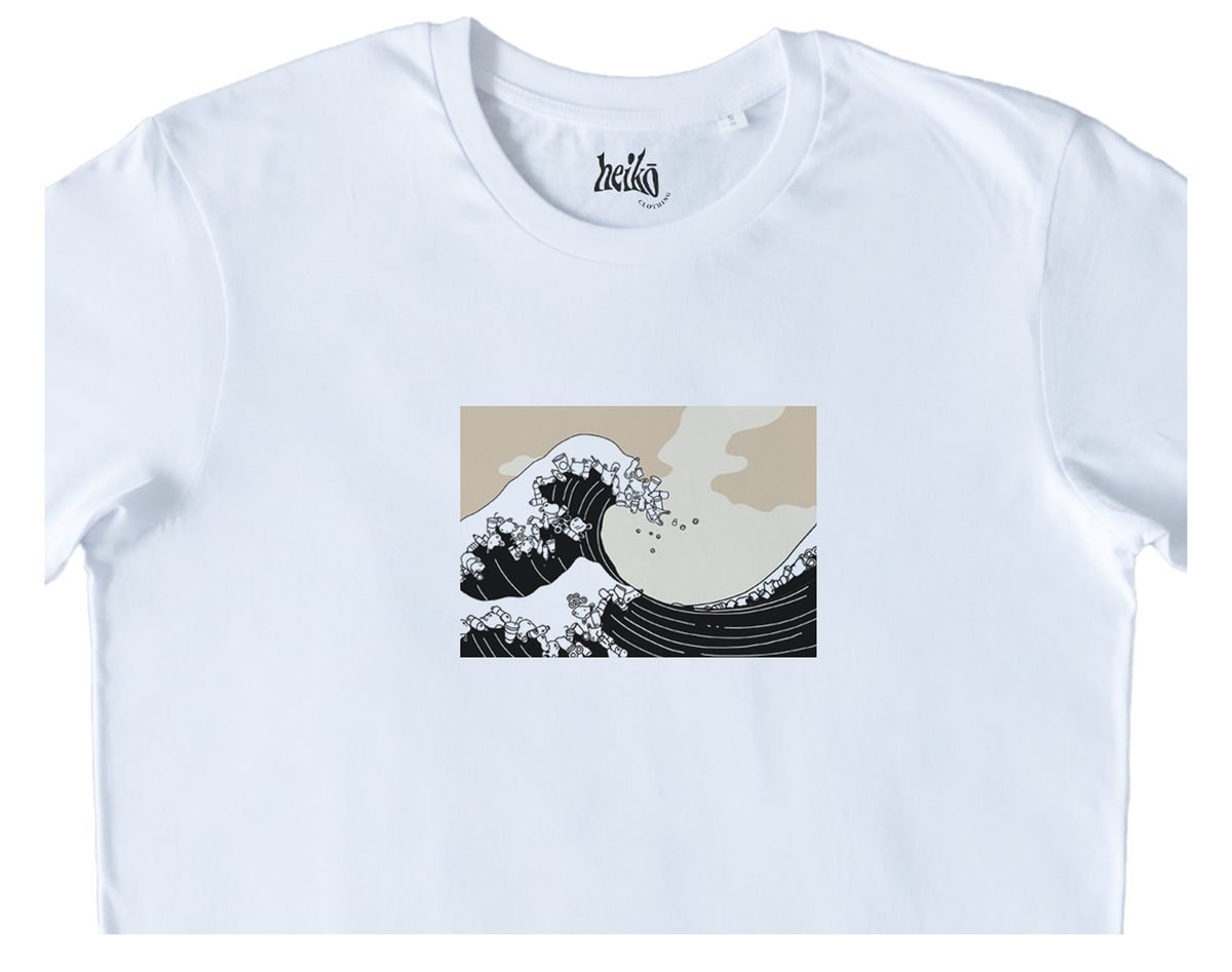 The Plastic Wave off Kanagawa - Relaxed Organic Cotton T-Shirt